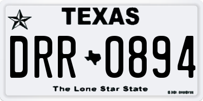 TX license plate DRR0894