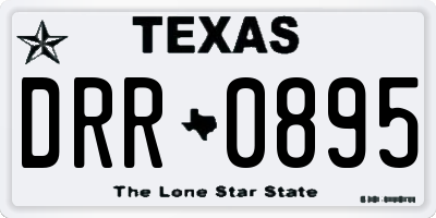 TX license plate DRR0895