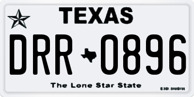 TX license plate DRR0896