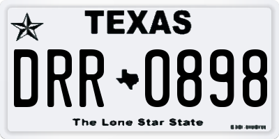 TX license plate DRR0898