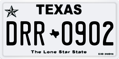 TX license plate DRR0902