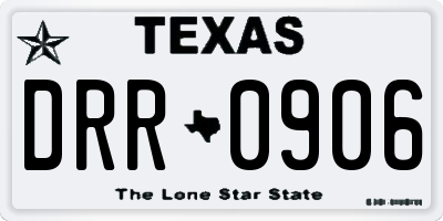 TX license plate DRR0906