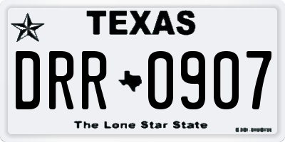TX license plate DRR0907
