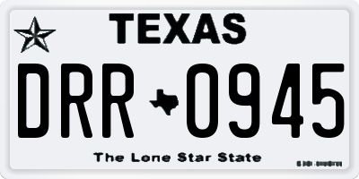 TX license plate DRR0945