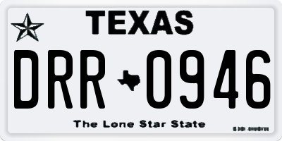 TX license plate DRR0946