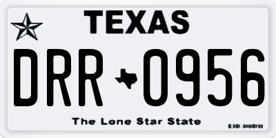 TX license plate DRR0956