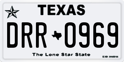 TX license plate DRR0969