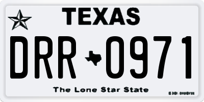 TX license plate DRR0971