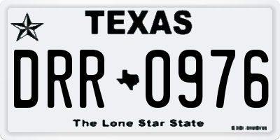 TX license plate DRR0976