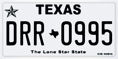 TX license plate DRR0995