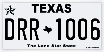 TX license plate DRR1006
