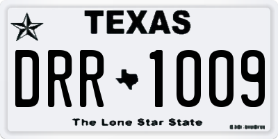 TX license plate DRR1009