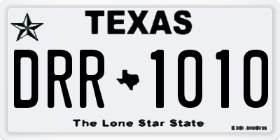 TX license plate DRR1010
