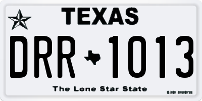 TX license plate DRR1013