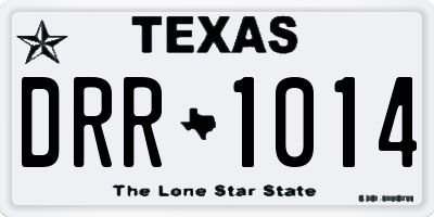 TX license plate DRR1014
