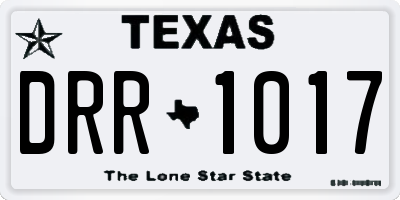 TX license plate DRR1017