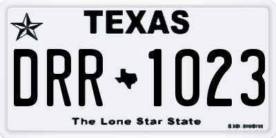 TX license plate DRR1023