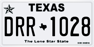 TX license plate DRR1028