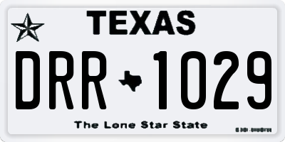 TX license plate DRR1029
