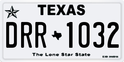 TX license plate DRR1032