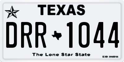 TX license plate DRR1044