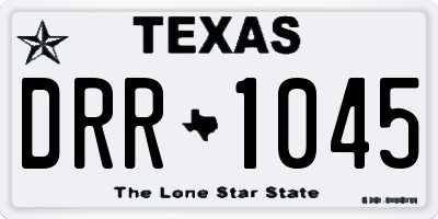 TX license plate DRR1045
