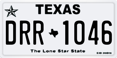TX license plate DRR1046
