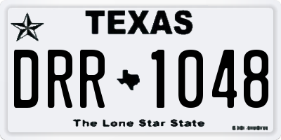 TX license plate DRR1048
