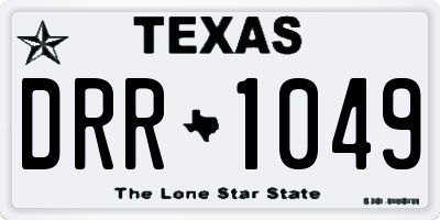 TX license plate DRR1049
