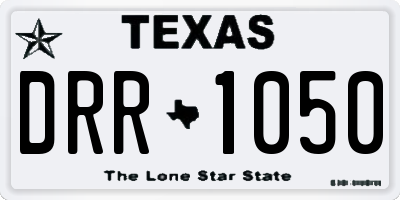 TX license plate DRR1050