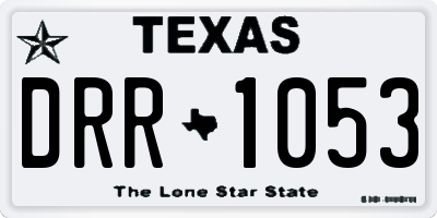 TX license plate DRR1053