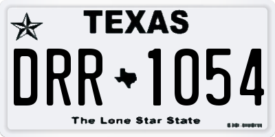 TX license plate DRR1054