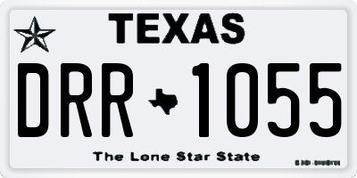 TX license plate DRR1055