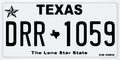 TX license plate DRR1059