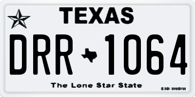 TX license plate DRR1064