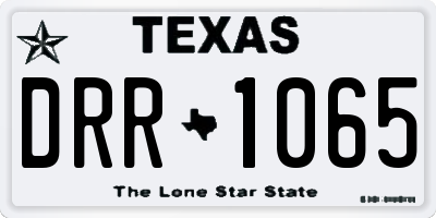 TX license plate DRR1065