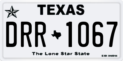 TX license plate DRR1067