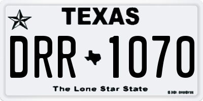 TX license plate DRR1070