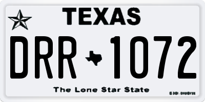 TX license plate DRR1072