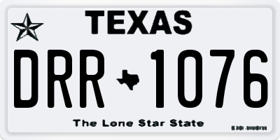 TX license plate DRR1076