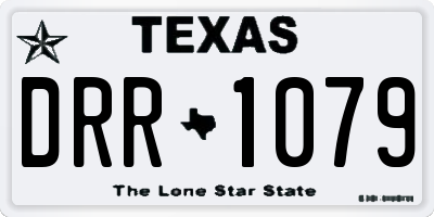 TX license plate DRR1079