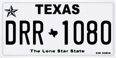 TX license plate DRR1080