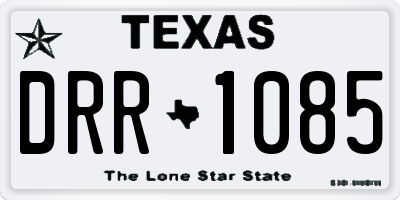 TX license plate DRR1085