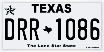 TX license plate DRR1086