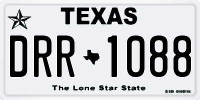 TX license plate DRR1088