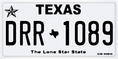 TX license plate DRR1089