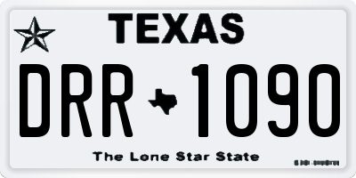 TX license plate DRR1090