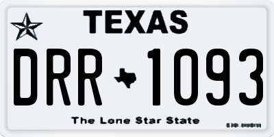 TX license plate DRR1093