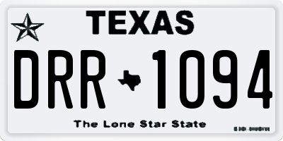 TX license plate DRR1094