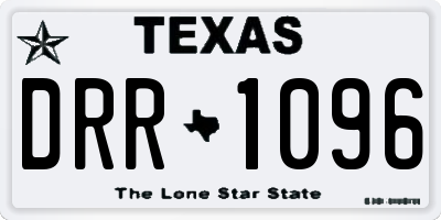TX license plate DRR1096